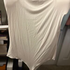 Good American Mock Neck Power Bodysuit - Ivory - Size 4(XL)